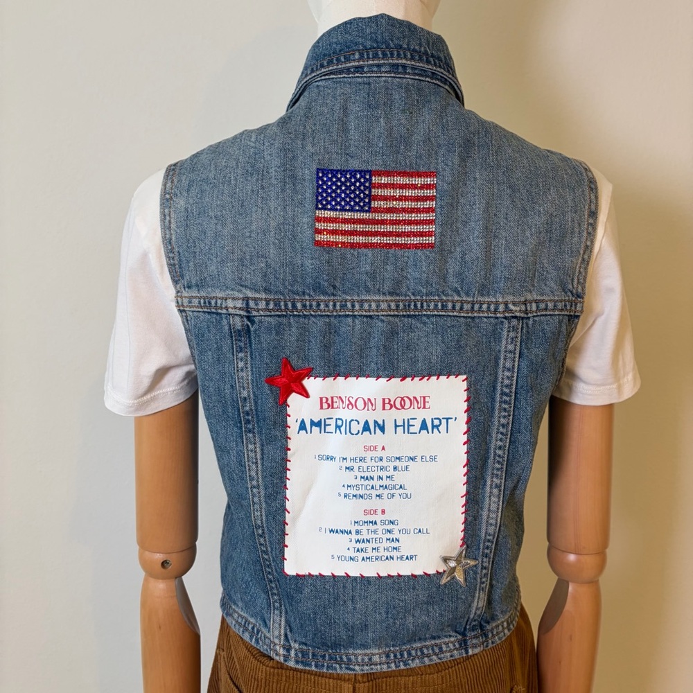 Wild Fable x Benson Boone Denim Vest - American Heart - Size S - Picture 8 of 14